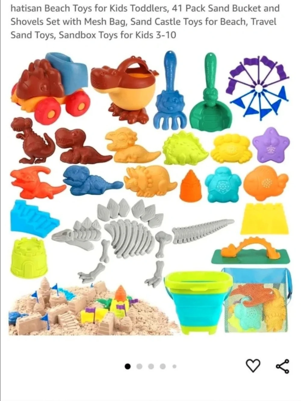 Colorful Kids Beach Toy Set – Assorted Orange, Blue, Green, Yellow